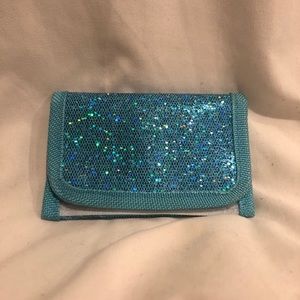 Blue Glitter Wallet